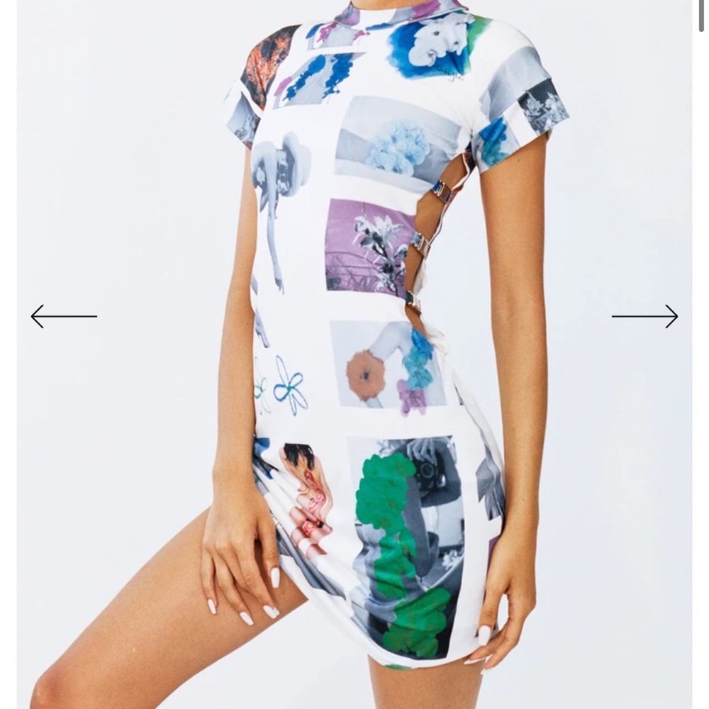 With Jean mini dress